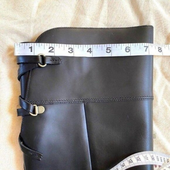 Timberland Leather Perfect Pairs Riley Flair Knee High Boots sz 8 Black Lug Sole - Picture 9 of 16